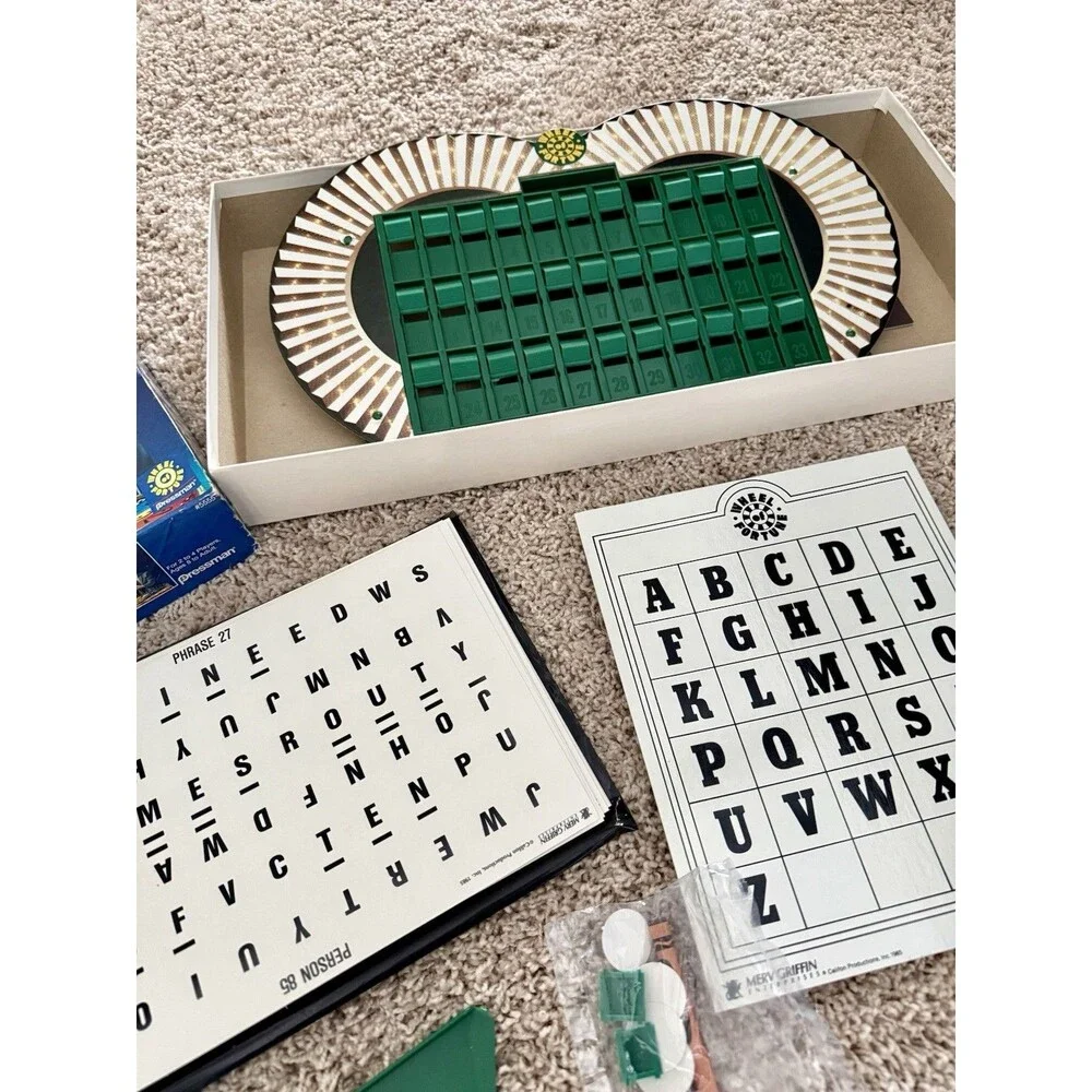 Vintage 1985 Wheel of Fortune Pressman Board Game Complete, Fan Collector Gift!